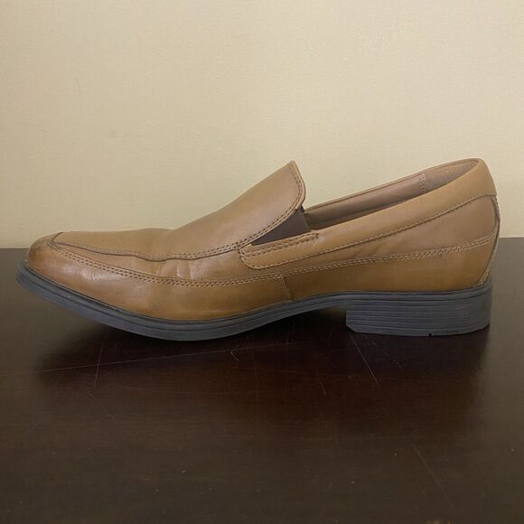 Clarks Men's Tilden Free 9 Dark Tan Leather - Picture 5 of 7